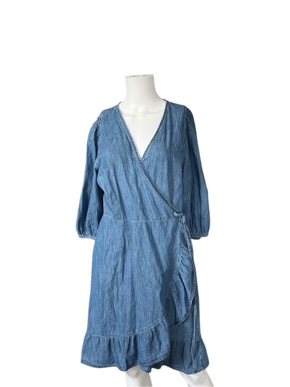 GAP Chambray Wrap Dress